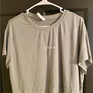 P'tula womans olive green T-Shirt